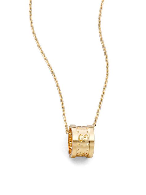 Gucci Wo Icon Twirl 18k Yellow Pendant Necklace 